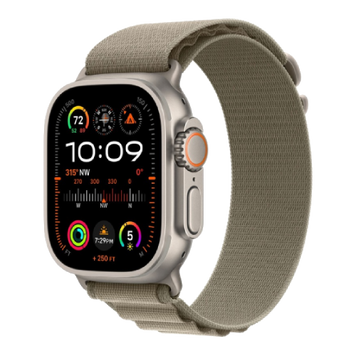 Apple Watch Ultra 2 49mm Titanium Case with Olive Alpine Loop (Small) (MREX3) MREX3 фото