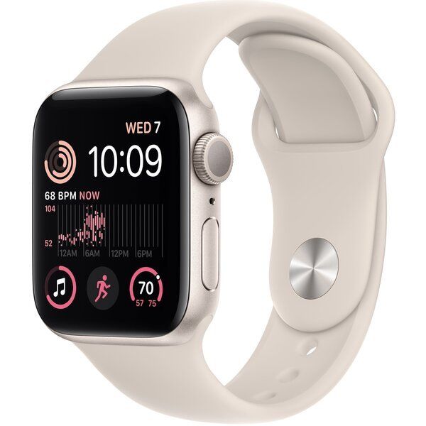 Apple Watch SE 2 40mm Starlight Aluminium Case with Starlight Sport Band (MNJP3) MNJP3 фото