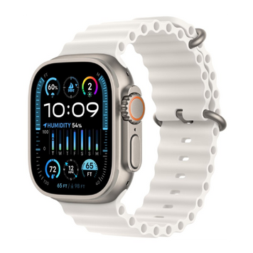 Apple Watch Ultra 2 49mm Titanium Case with White Ocean Band (MREJ3) MREJ3 фото