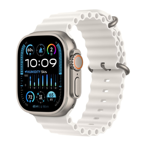 Apple Watch Ultra 2 49mm Titanium Case with White Ocean Band (MREJ3) MREJ3 фото