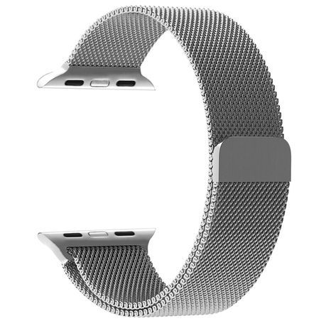 Apple Watch Series 7 GPS + LTE 45mm Silver Stainless Steel Case with Silver Milanese Loop (MKJE3) MKJE3, MKJW3 фото