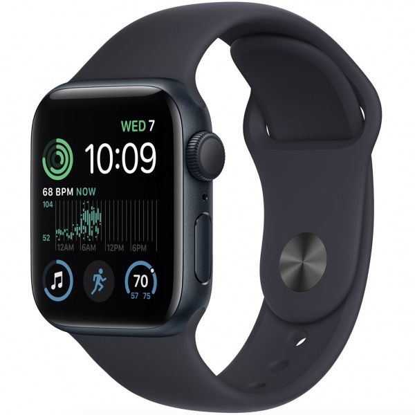 Apple Watch SE 2 44mm Midnight Aluminium Case with Midnight Sport Band (MNK03) MNU03 фото