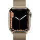 Apple Watch Series 7 GPS + LTE, 41mm Gold Stainless Steel Case with Gold Milanese Loop (MKHH3) MKHH3 фото 1