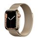 Apple Watch Series 7 GPS + LTE, 41mm Gold Stainless Steel Case with Gold Milanese Loop (MKHH3) MKHH3 фото 2