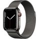 Apple Watch 7 45mm GPS+LTE Graphite Stainless Steel Case with Graphite Milanese Loop (MKJJ3/ MKL33) MKJJ3/ MKL33 фото 2